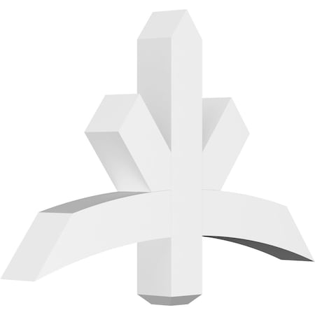 Ekena Millwork Alberta Architectural Grade PVC Gable Bracket, 36"W x 22 1/2"H x 4"D x 4"F, 15/12 Pitch GBP036X23X0404ALB00